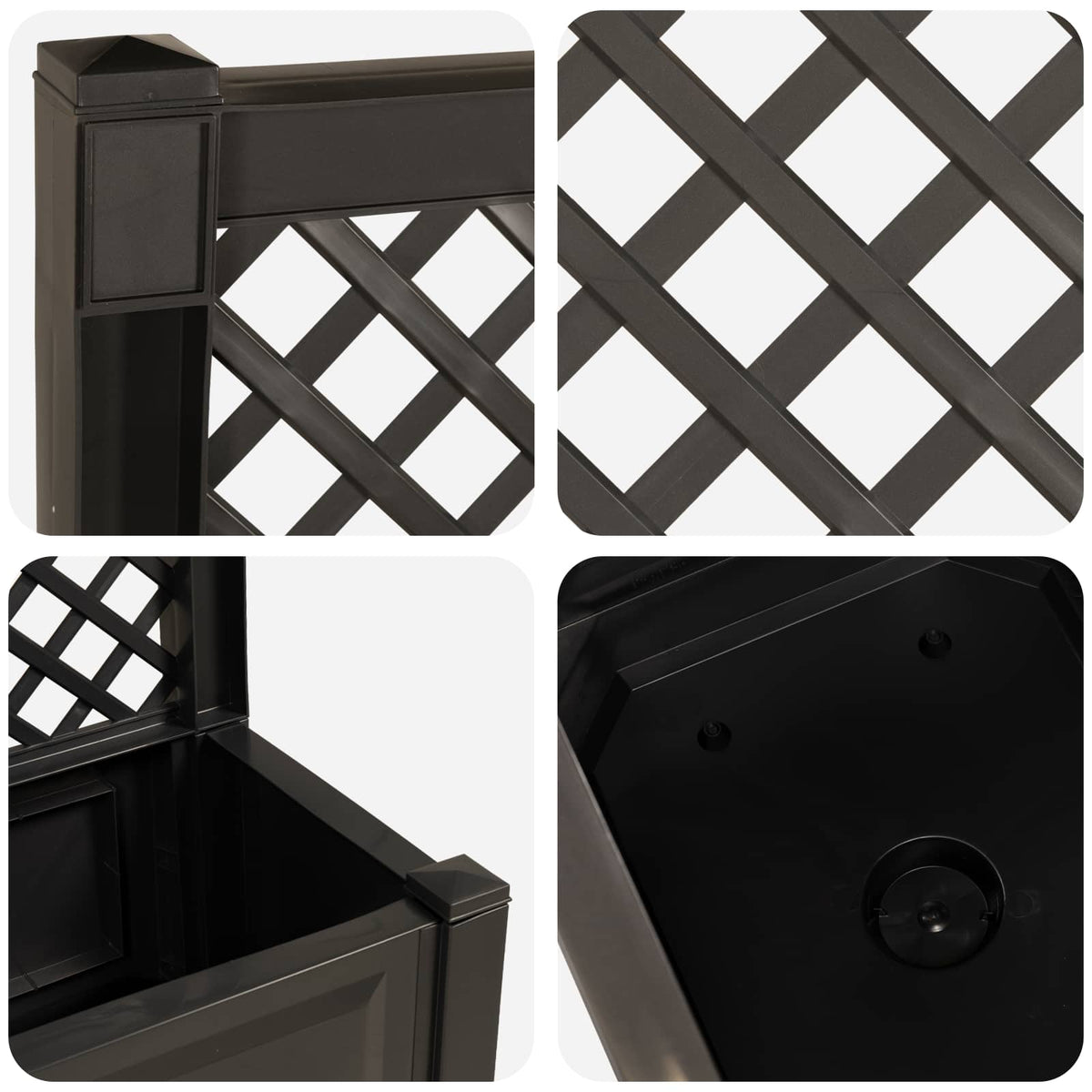 Velika s osvrtom Antracit 99,5 x 43 x 133,5 cm PP