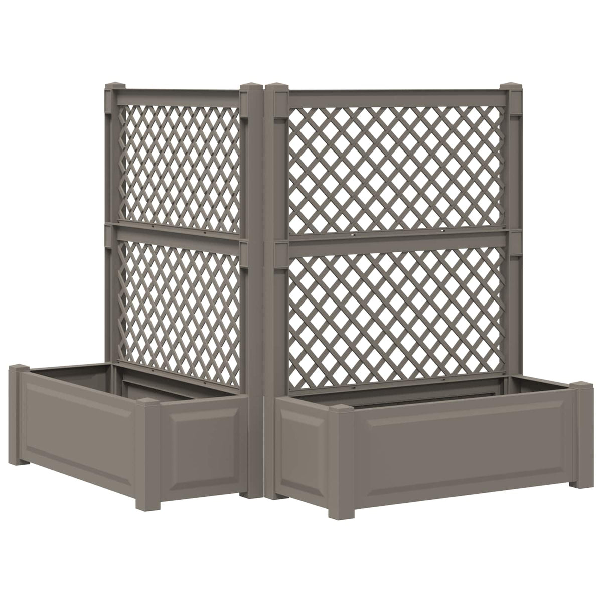 Velika s osvrtom 2 pcs Siva 143 x 143 x 133,5 cm PP