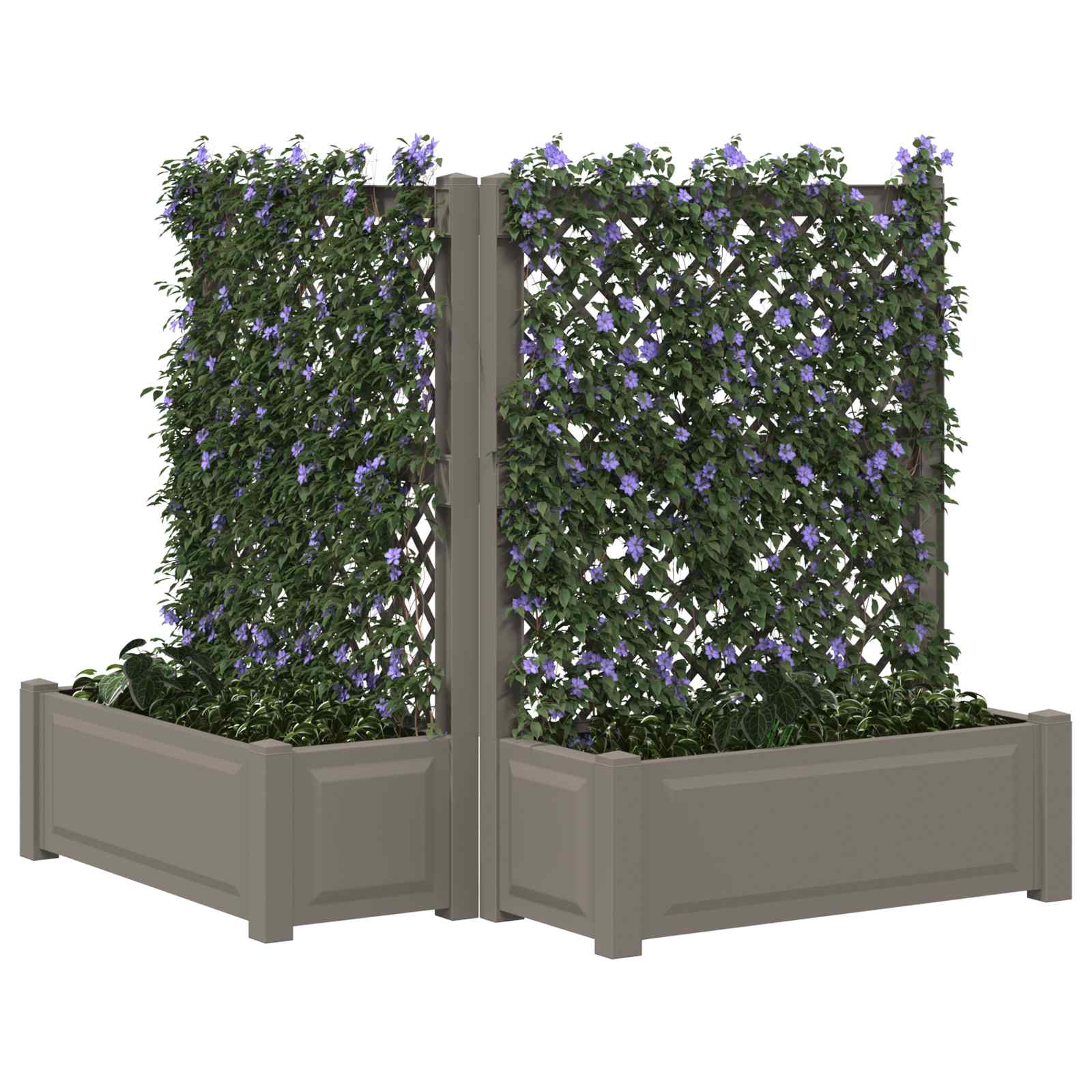 Velika s osvrtom 2 pcs Siva 143 x 143 x 133,5 cm PP
