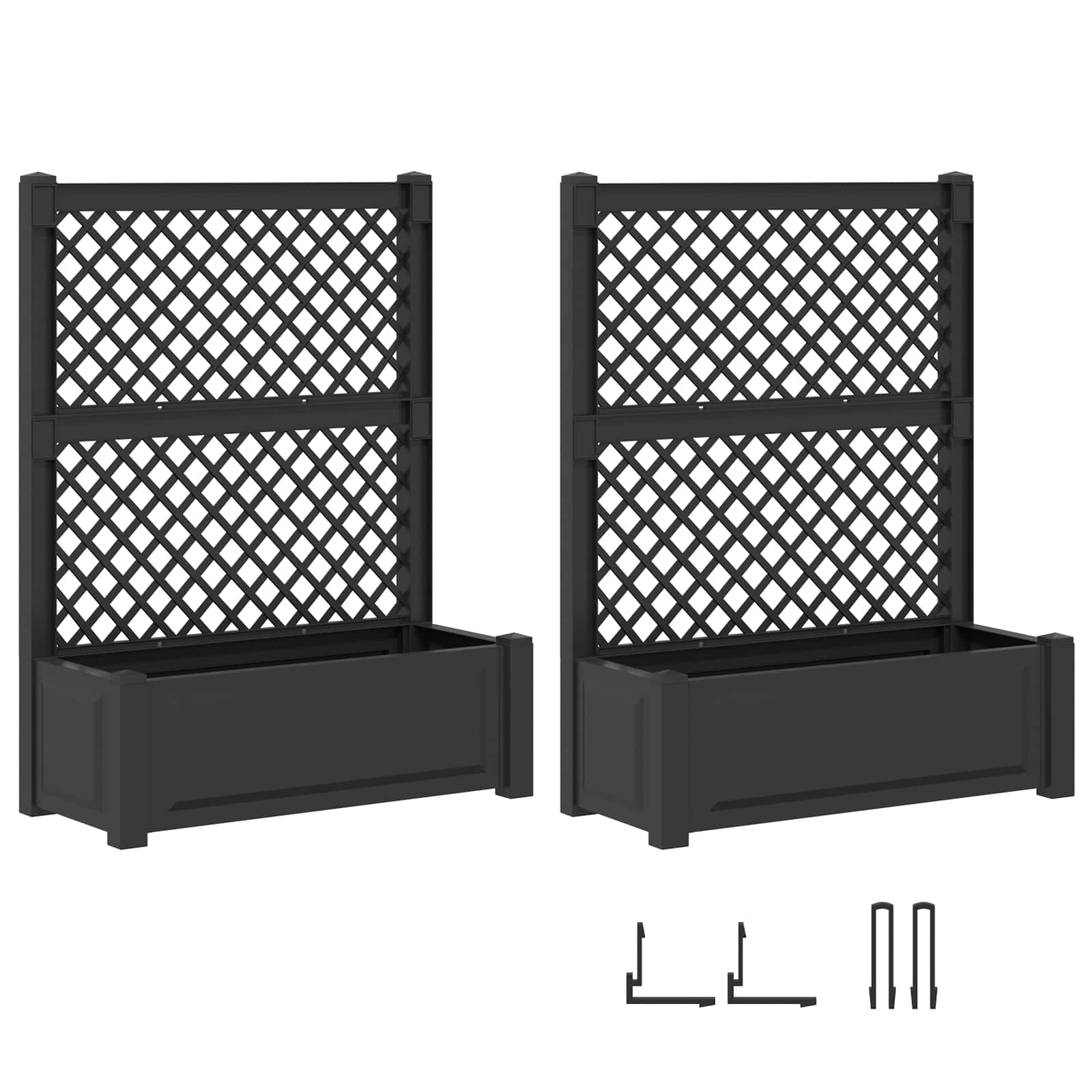 Velika s osvrtom 2 pcs Antracit 143 x 143 x 133,5 cm PP