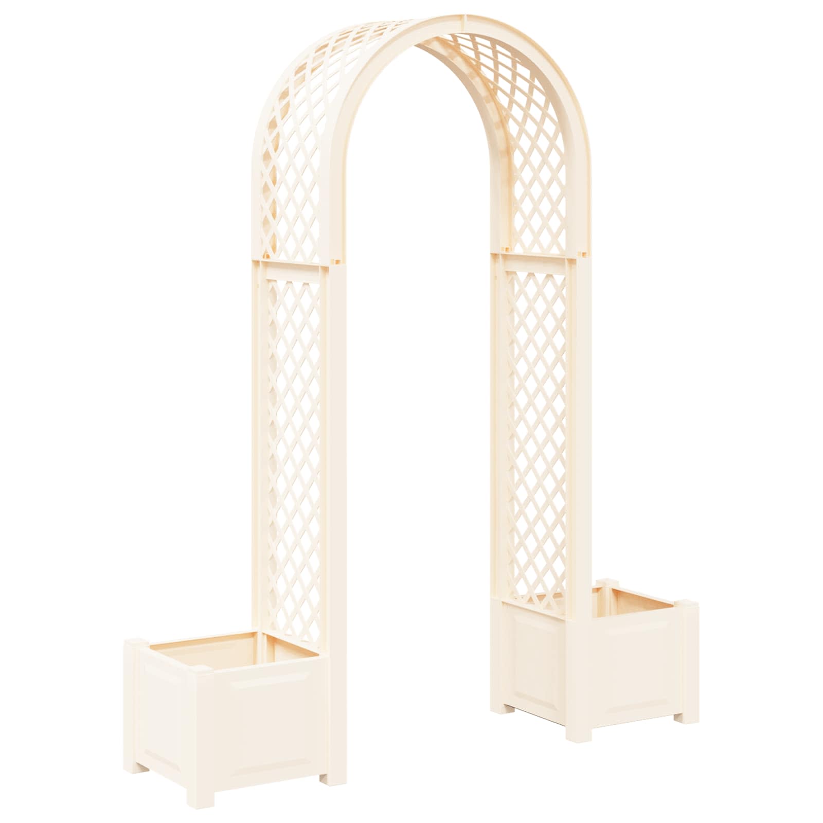 Roza arh s saksijom Bijela 168,5 x 43 x 207 cm PP