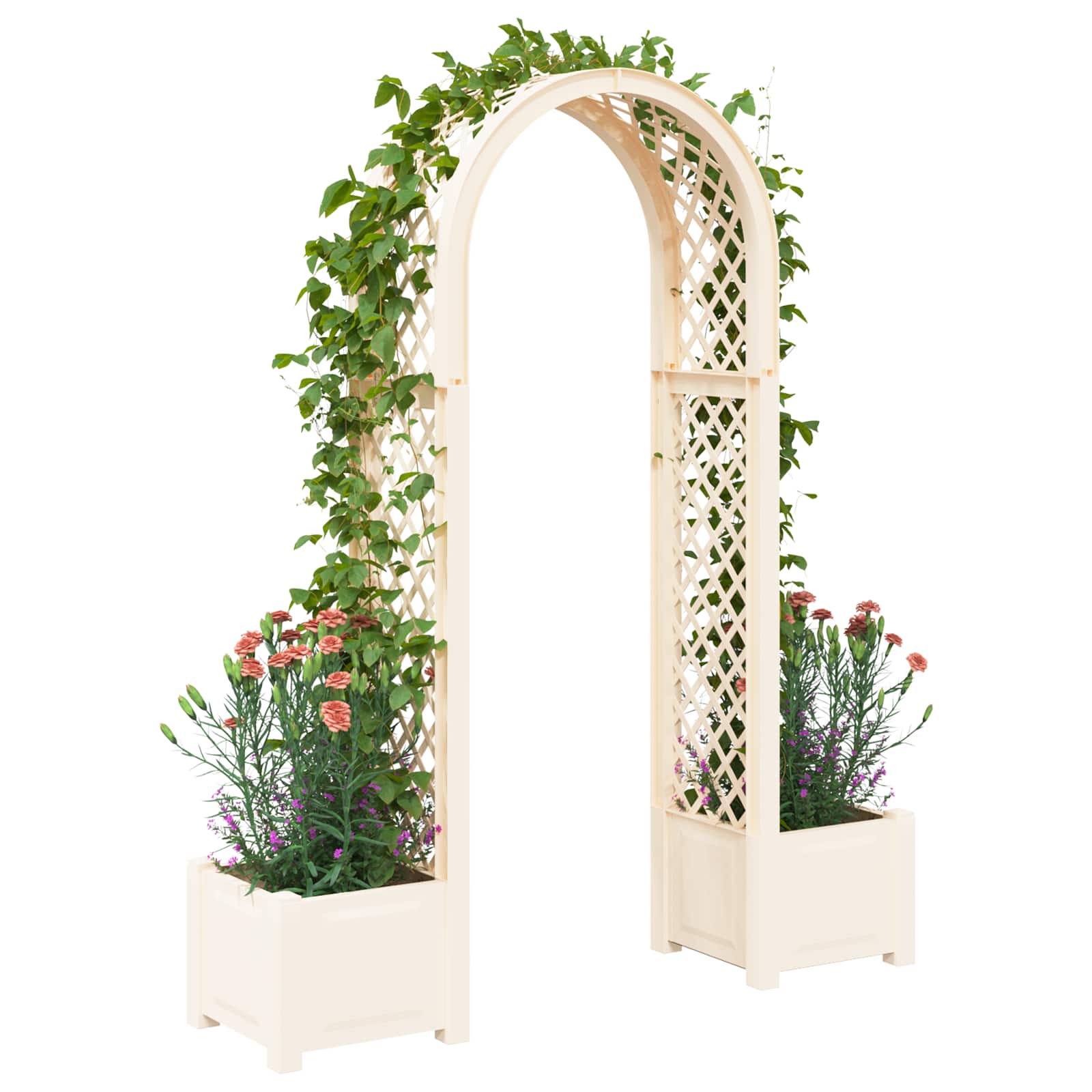 Roza arh s saksijom Bijela 168,5 x 43 x 207 cm PP