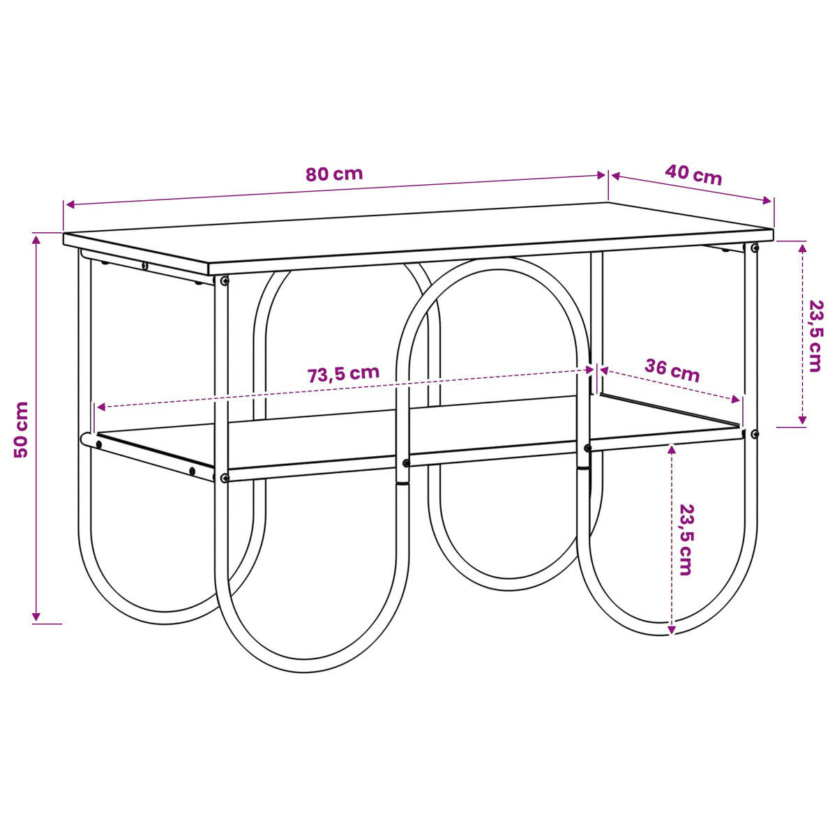 TV stalak 80 x 40 x 50 cm Staro drvo Konstruirano drvo