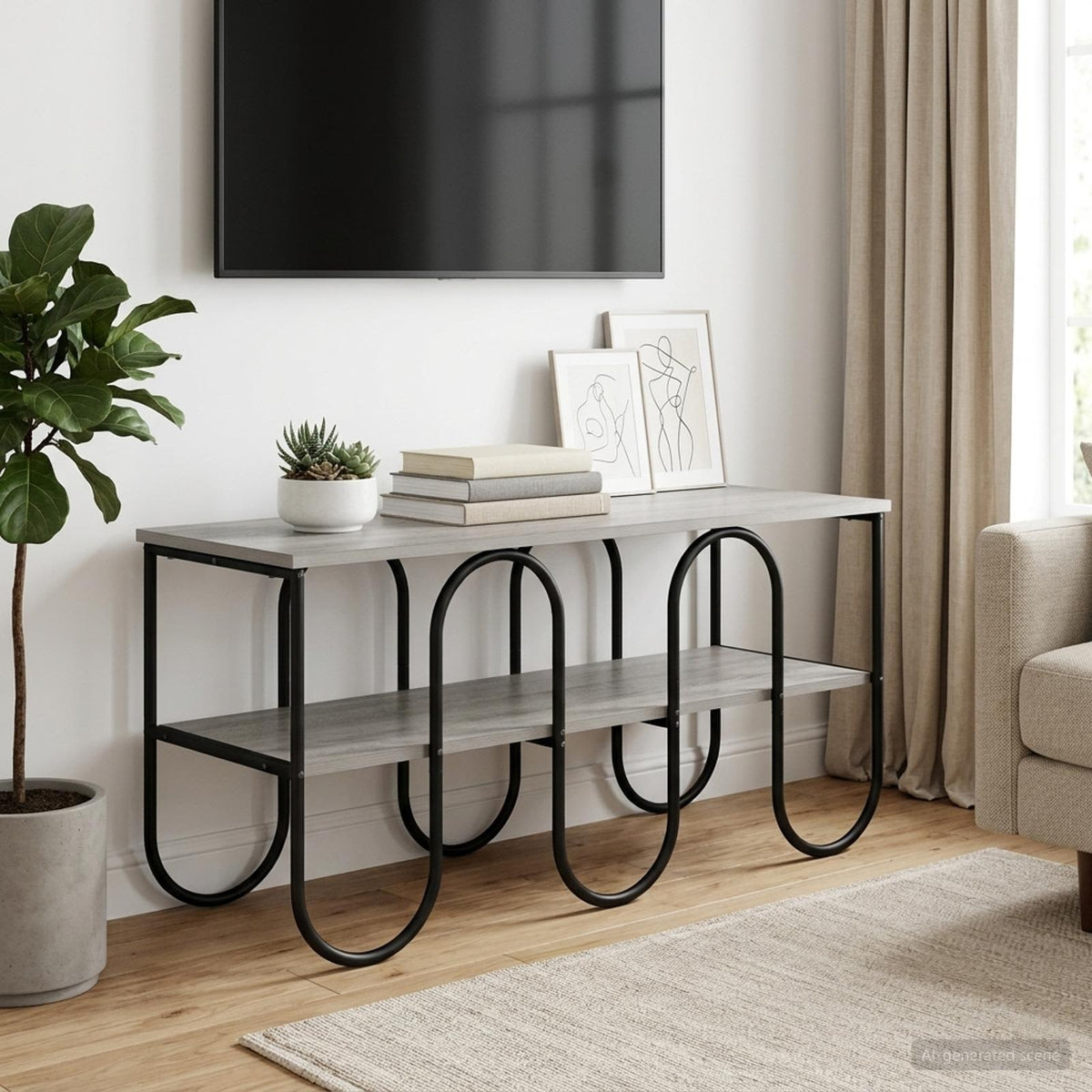 TV stalak 100 x 40 x 50 cm Siva Sonoma Konstruirano drvo