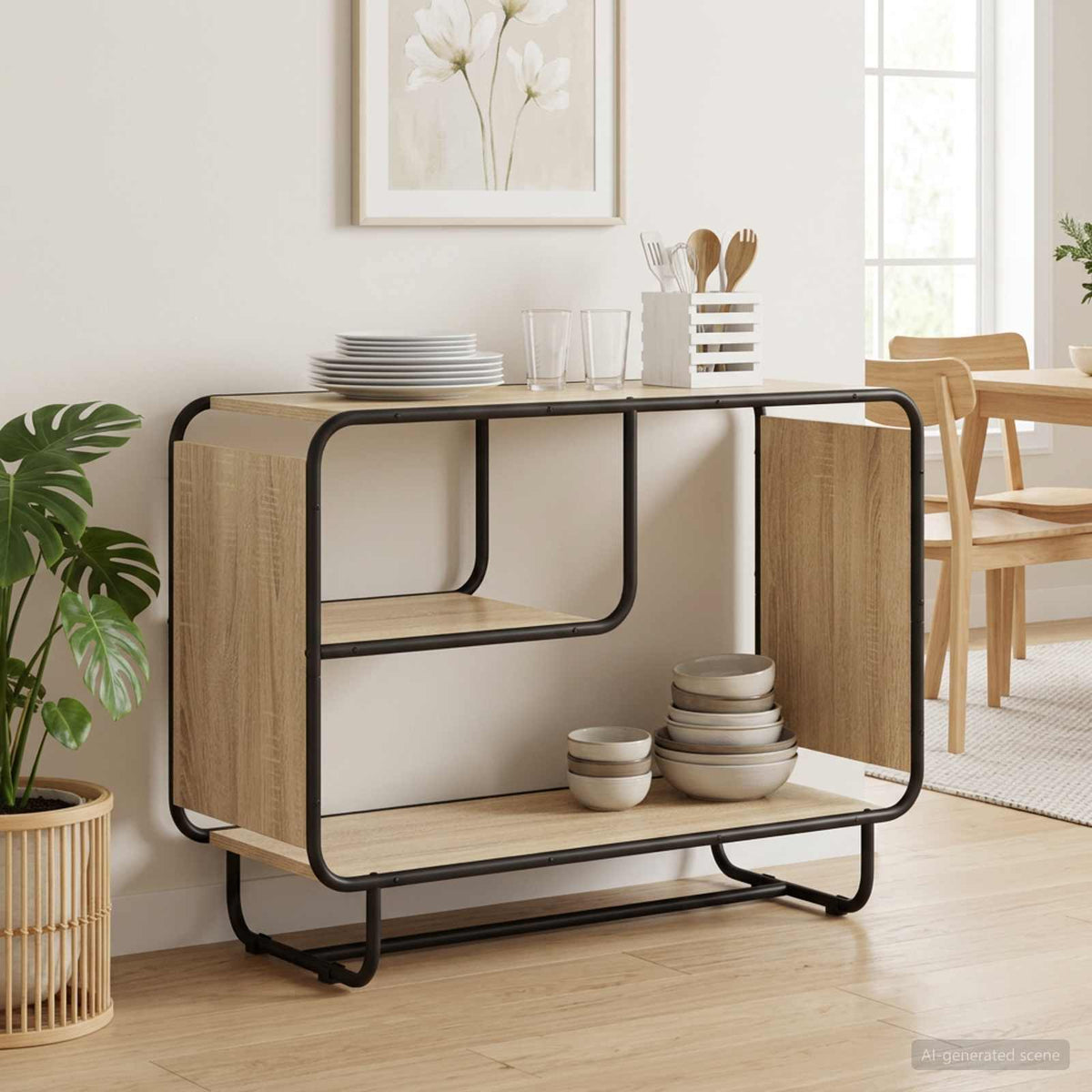 Komoda Hrast sonoma 93,5 x 37,5 x 64,5 cm Konstruirano drvo