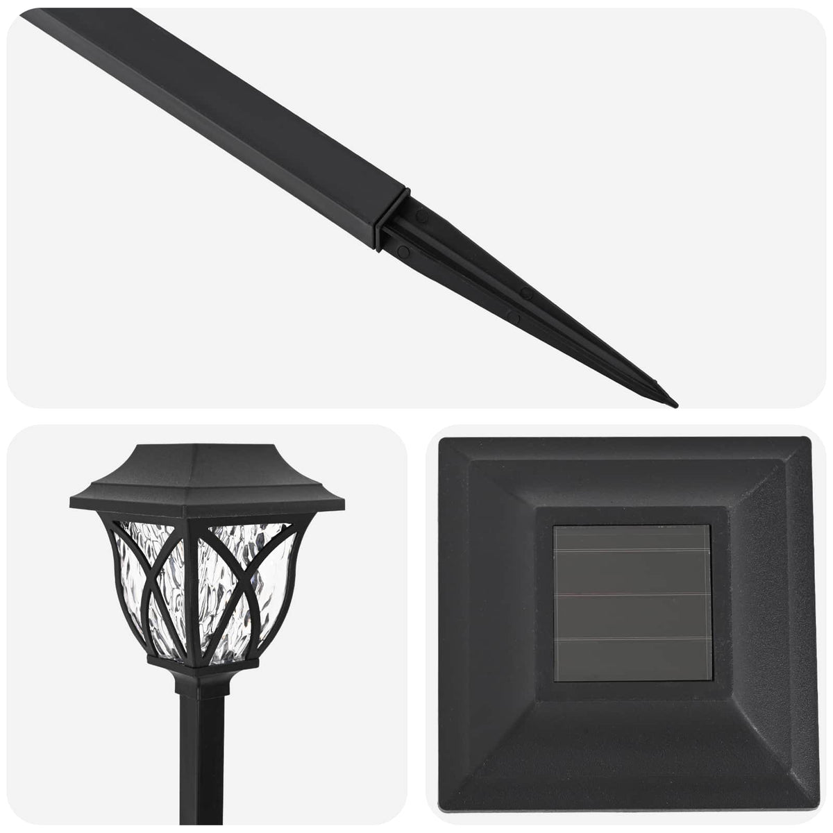 Solarna svjetla za vanjsku upotrebu s tlošcem 24 pcs 42 cm PP