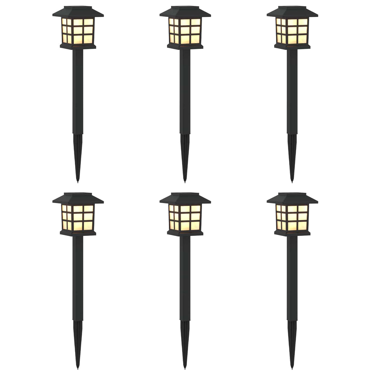 Solarna svjetla za vanjsku upotrebu s tlošcem 6 pcs 38,5 cm PP