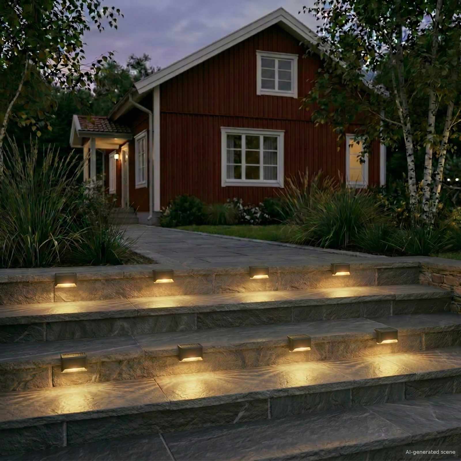 Solarna svjetla za vanjsku upotrebu s tlošcem 8 pcs 4,5 cm