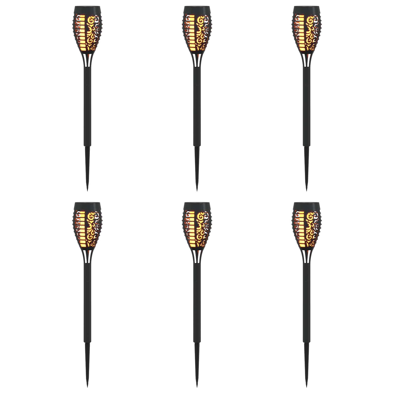 Solarna svjetla za vanjsku upotrebu s tlošcem 6 pcs 47,5 cm ABS