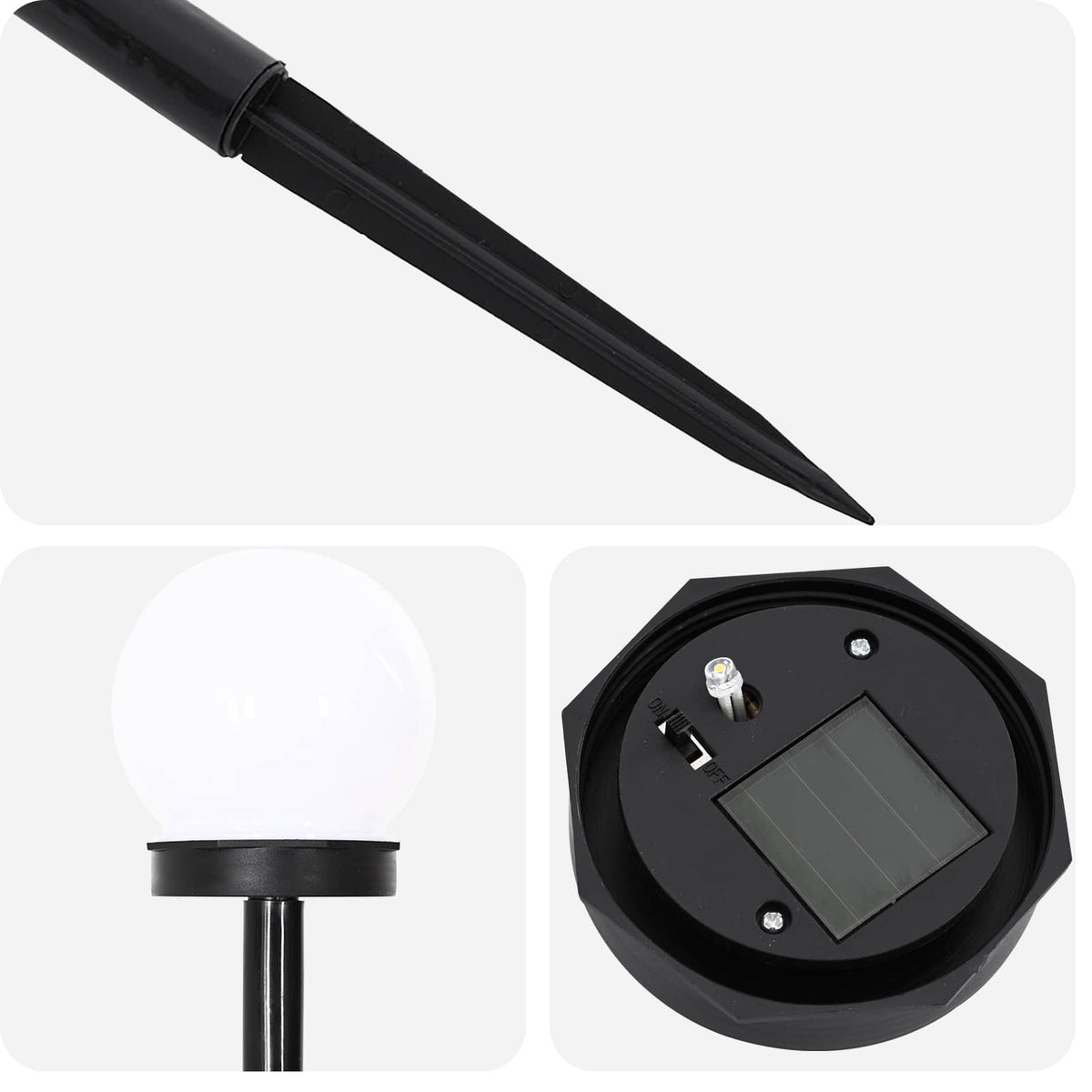 Solarna svjetla za vanjsku upotrebu s tlošcem 4 pcs 38,5 cm ABS