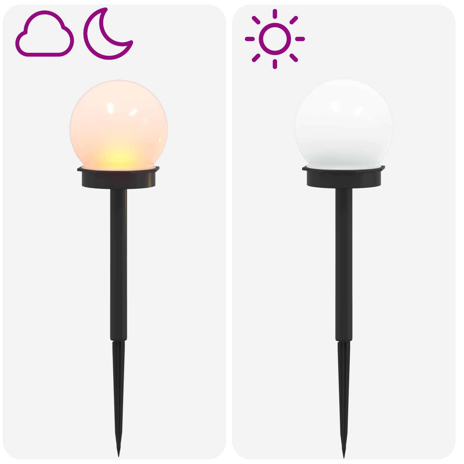Solarna svjetla za vanjsku upotrebu s tlošcem 4 pcs 38,5 cm ABS