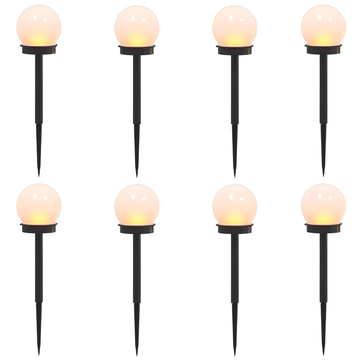 Solarna svjetla za vanjsku upotrebu s tlošcem 8 pcs 38,5 cm ABS