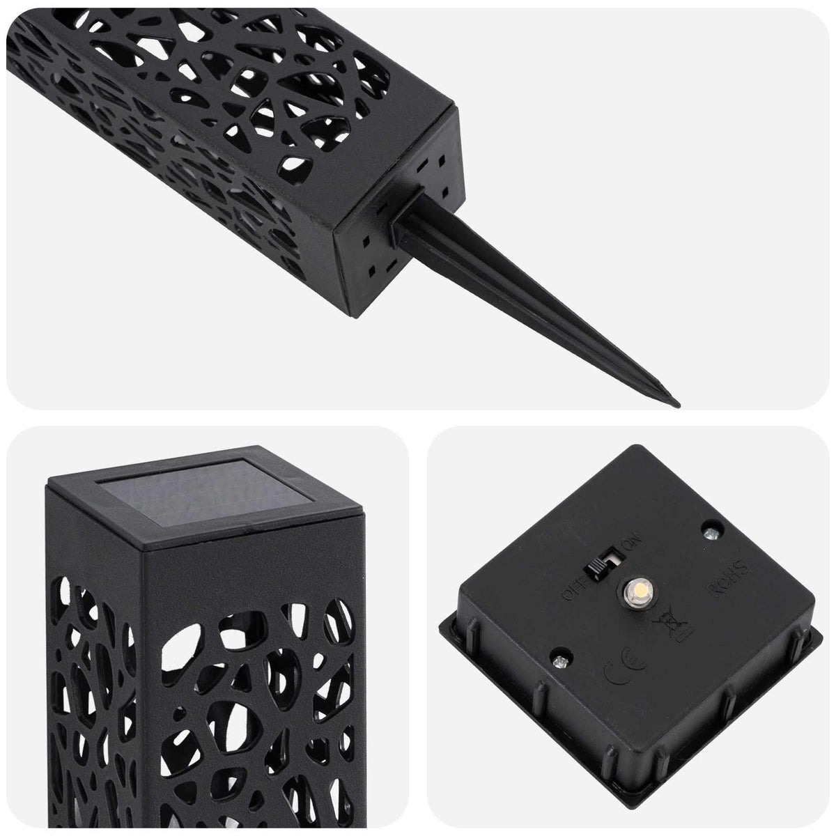 Solarna svjetla za vanjsku upotrebu s tlošcem 8 pcs 29 cm PP