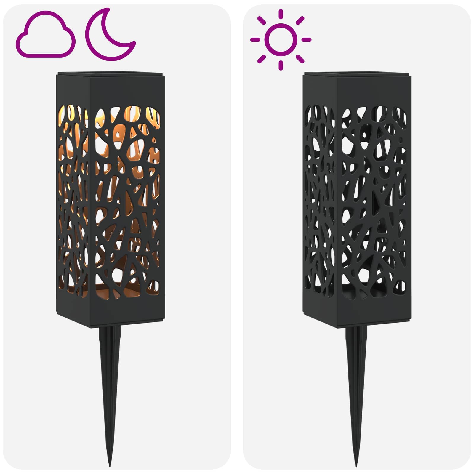 Solarna svjetla za vanjsku upotrebu s tlošcem 8 pcs 29 cm PP
