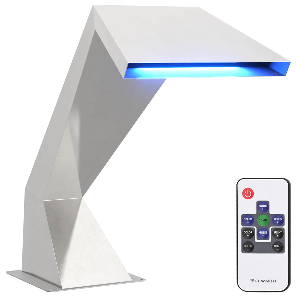 Vodopad za bazen s RGB LED-ima Nehrđajući čelik Srebrna