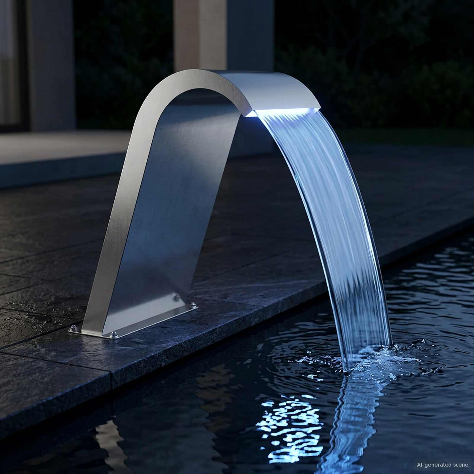 Fontana u Bazenu Srebrna 47 x 31 x 60 cm Nehrđajući čelik