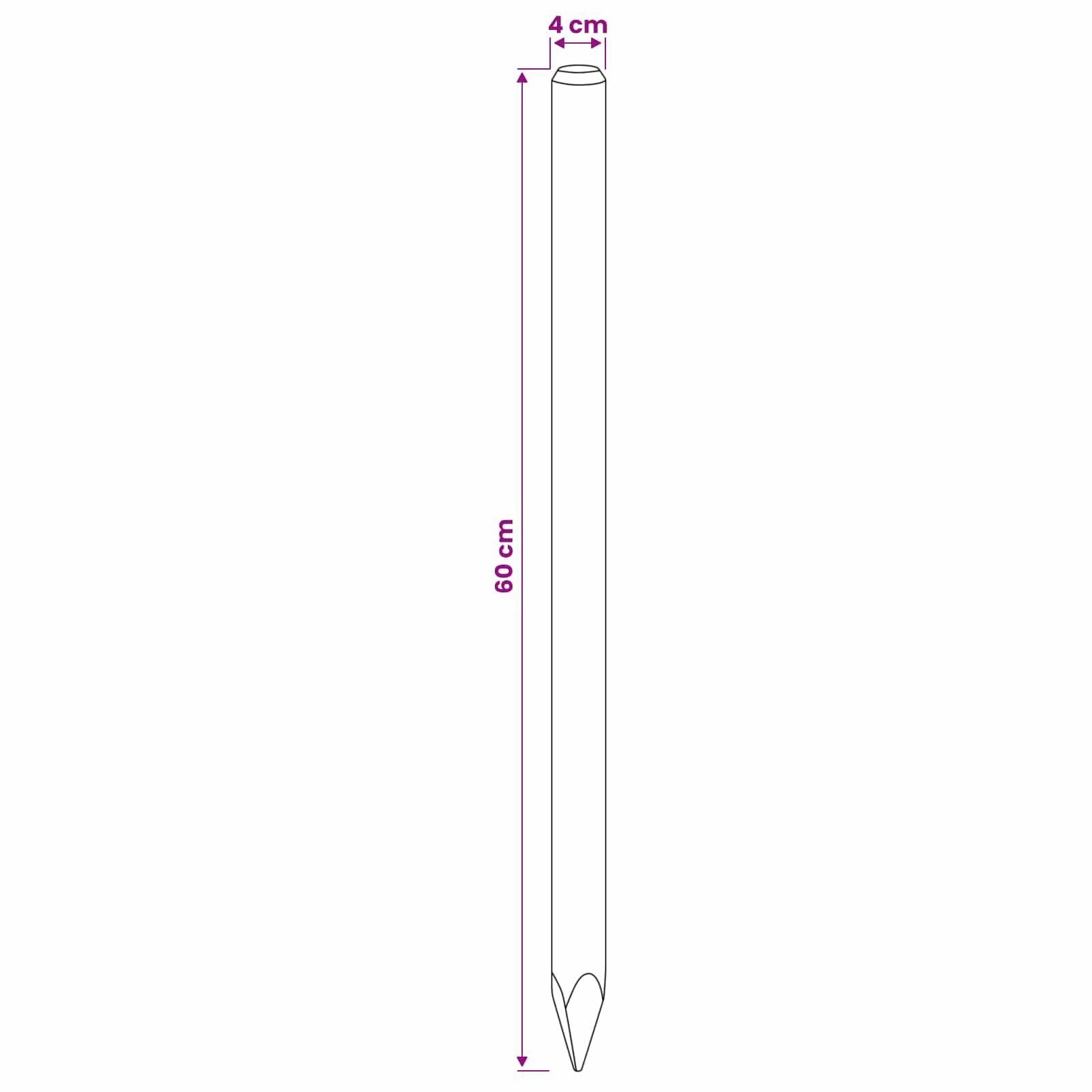 Ograde 15 kom. Zelena 60 cm Masivna borovina