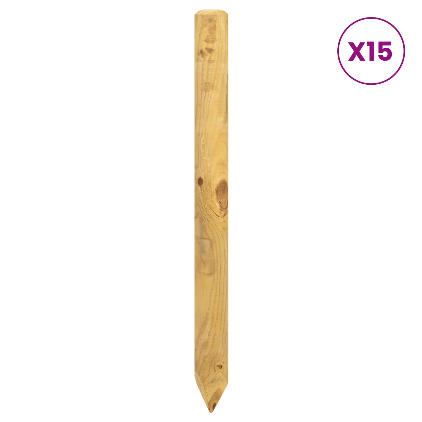 Ograde 15 kom. Zelena 60 cm Masivna borovina