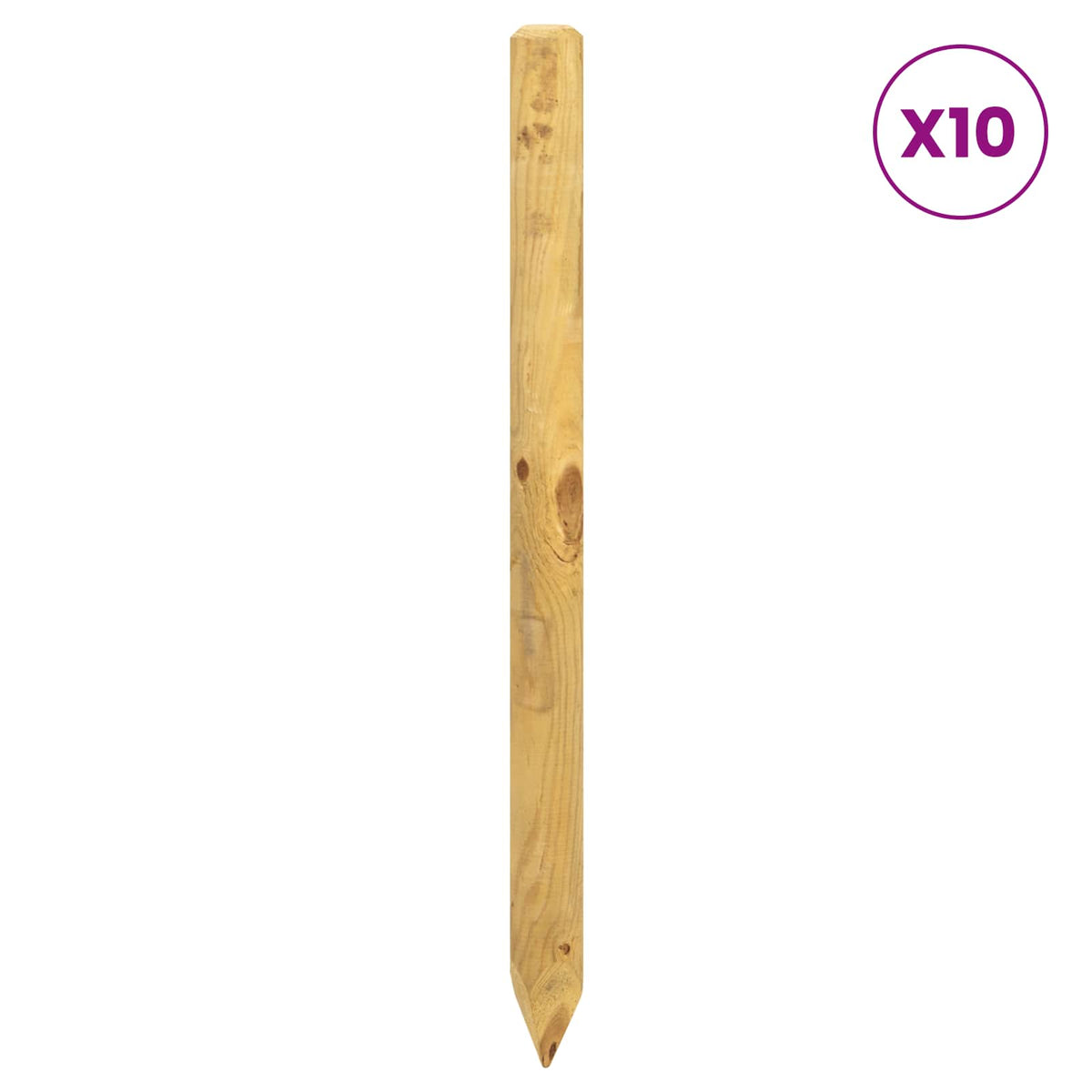 Ograde 10 kom. Zelena 120 cm Masivna borovina