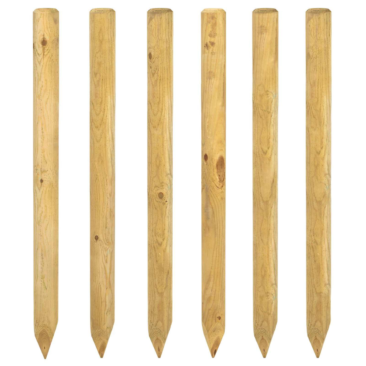 Ograde 6 kom. Zelena 150 cm Masivna borovina