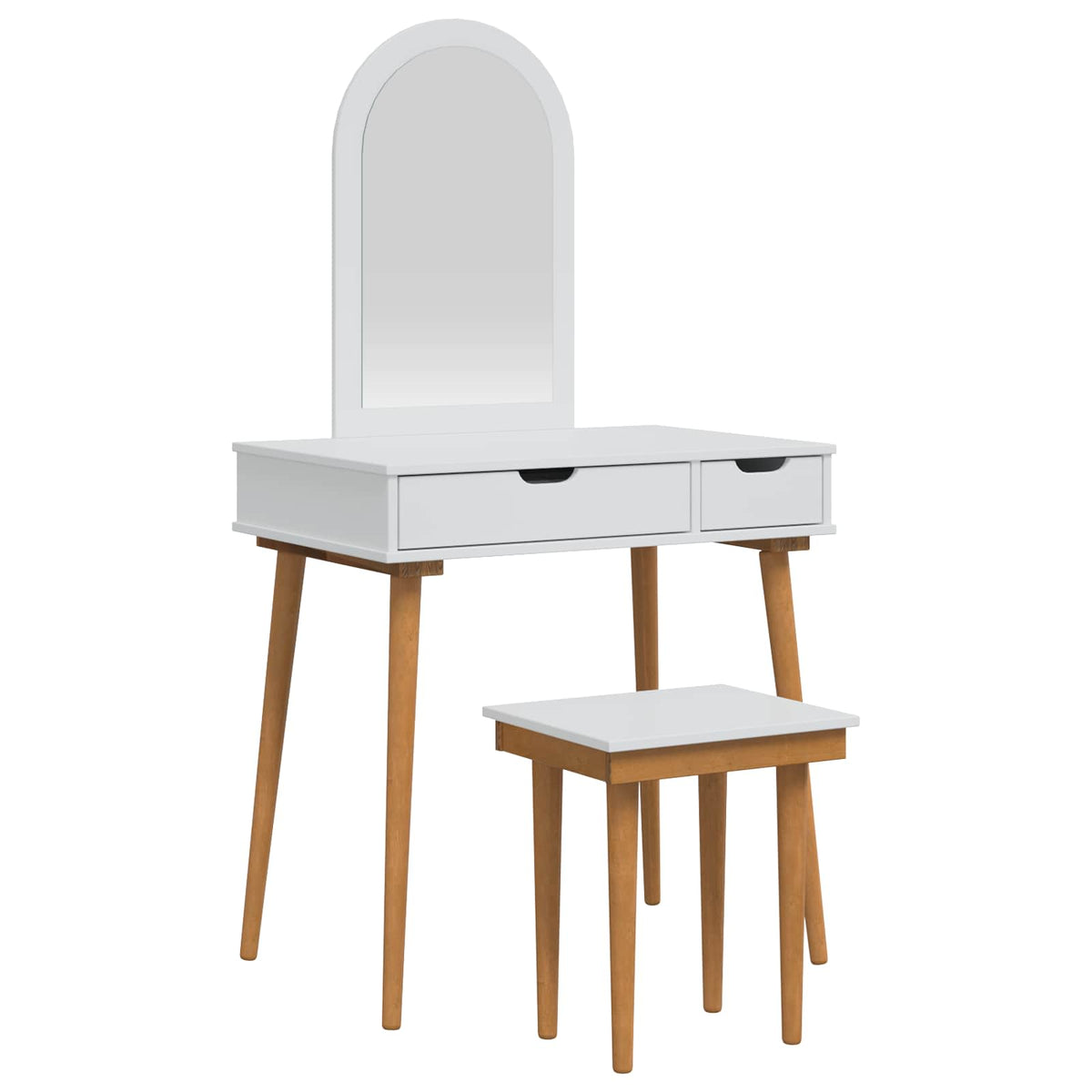 Set toaletnog stolića FAUSKE 3 kom. Bijela 76 x 50 x 143 cm