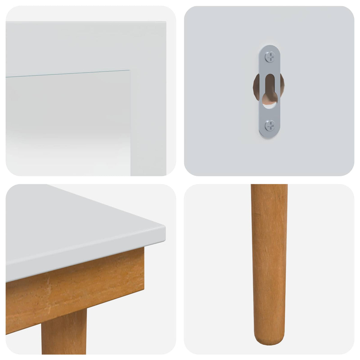 Set toaletnog stolića FAUSKE 3 kom. Bijela 100 x 50 x 143 cm