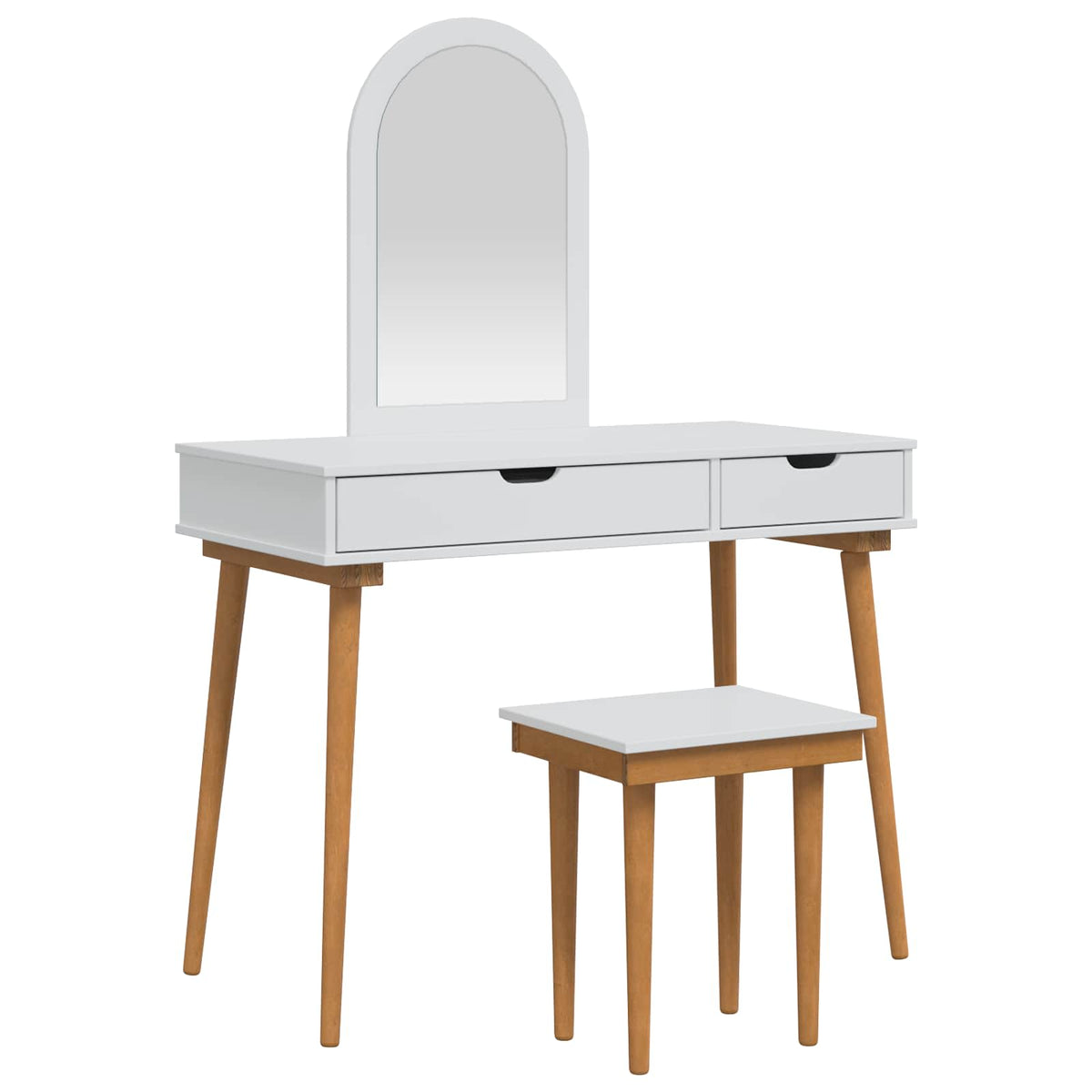 Set toaletnog stolića FAUSKE 3 kom. Bijela 100 x 50 x 143 cm