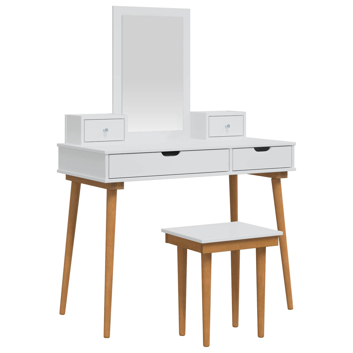 Set toaletnog stolića FAUSKE 5 kom. Bijela 100 x 50 x 143 cm