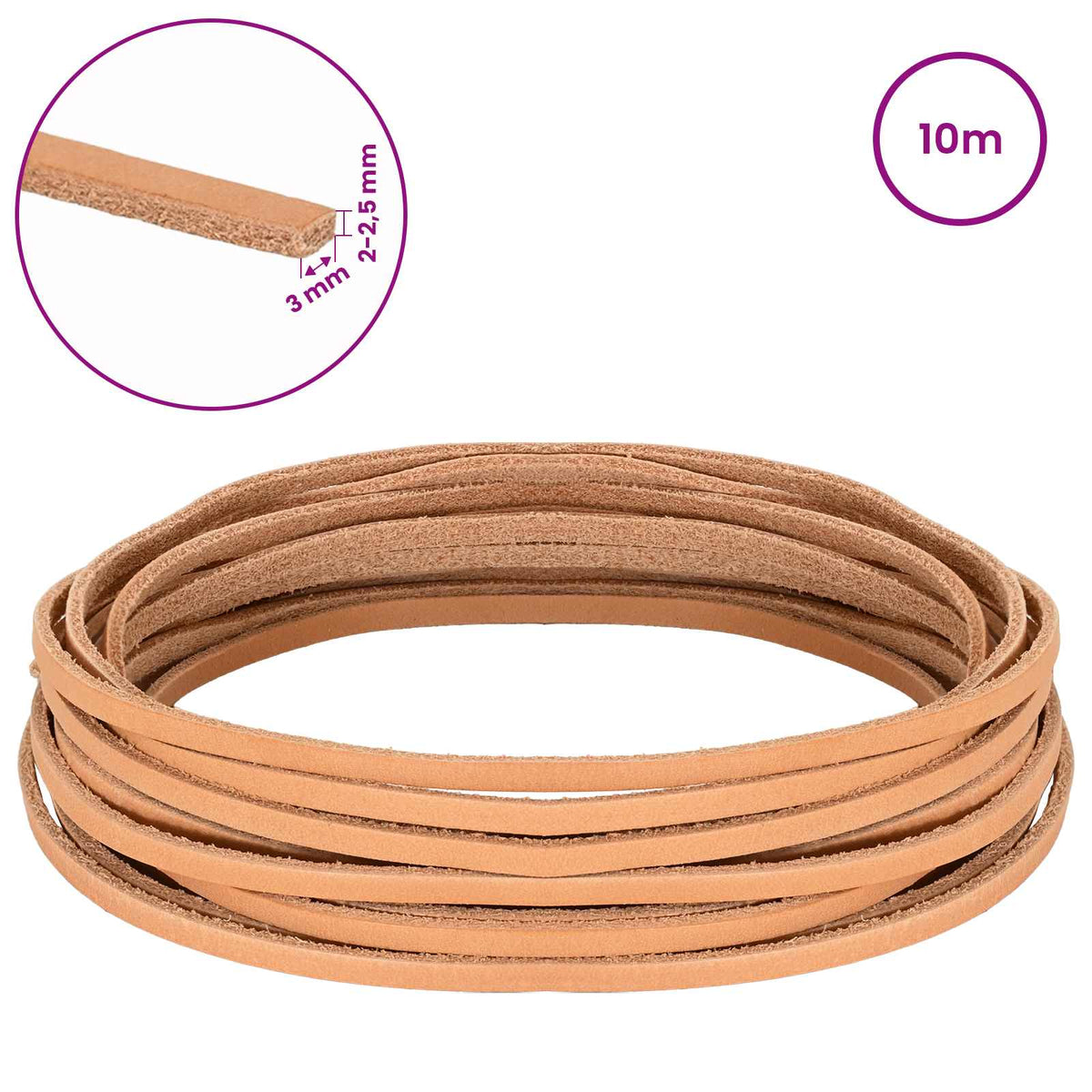 Kožni Remen Svijetlosmeđa 1000 x 0,3 cm Koža