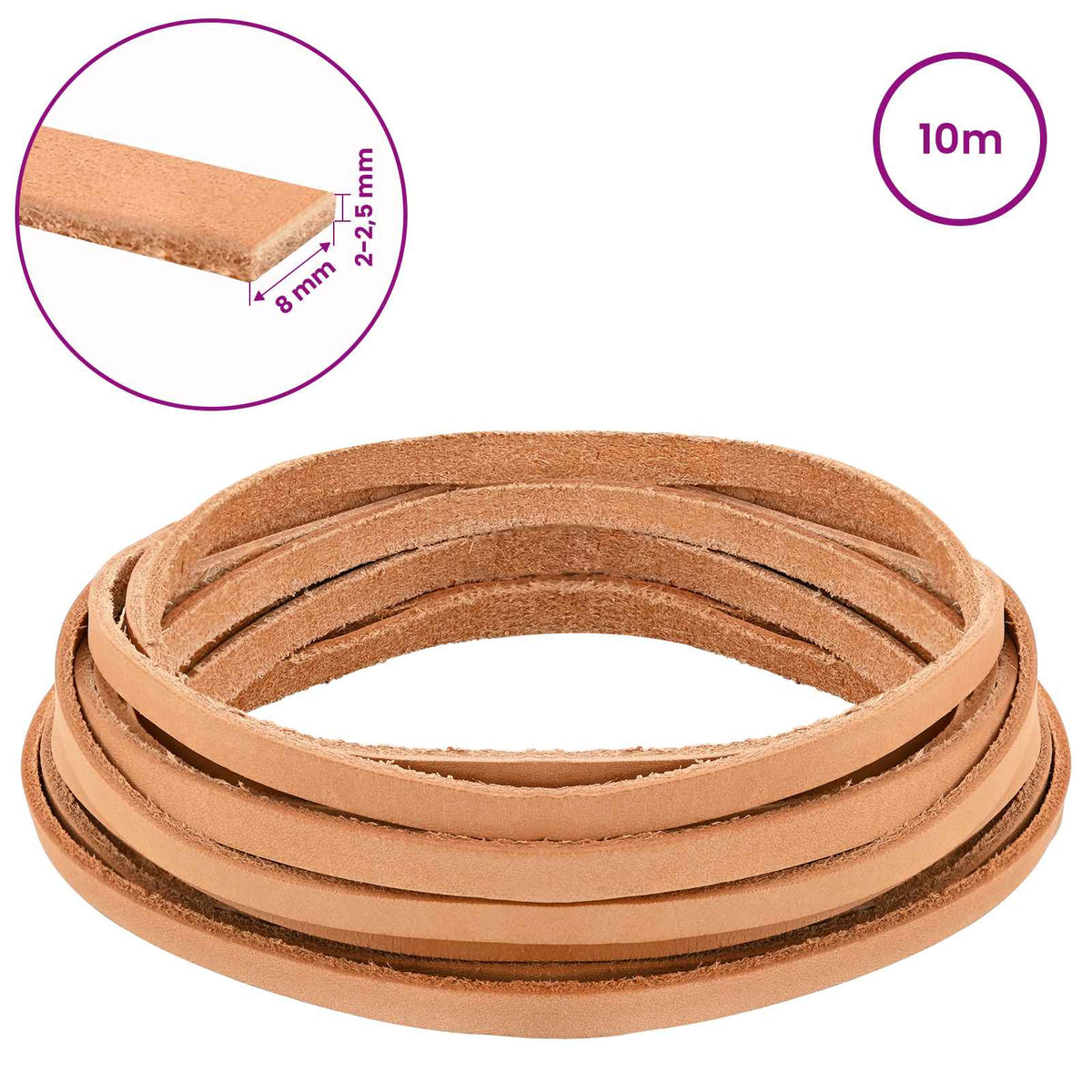 Kožni Remen Svijetlosmeđa 1000 x 0,8 cm Koža