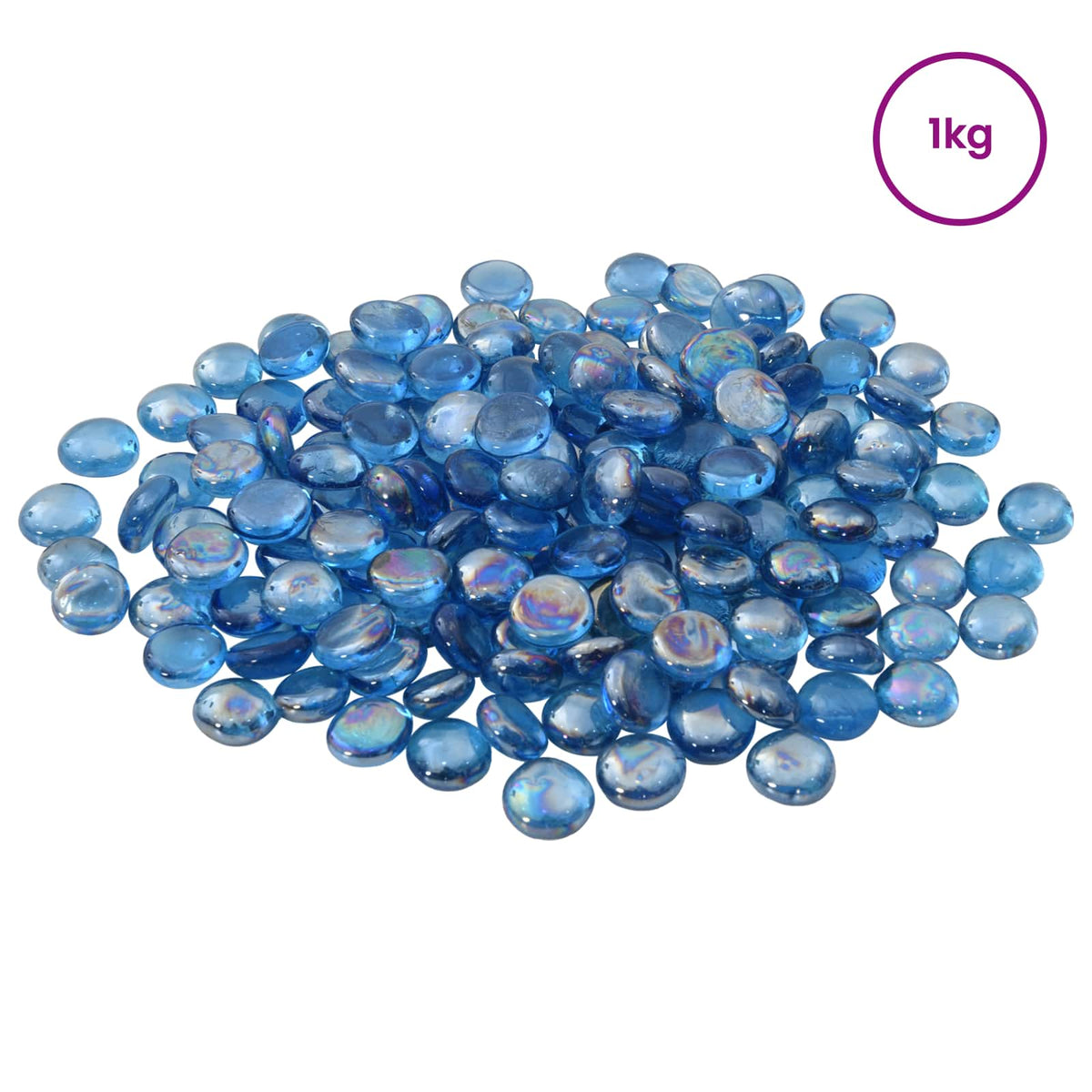 Stakleni nugget 17-19 mm Svijetlo kobalt plava Stakl