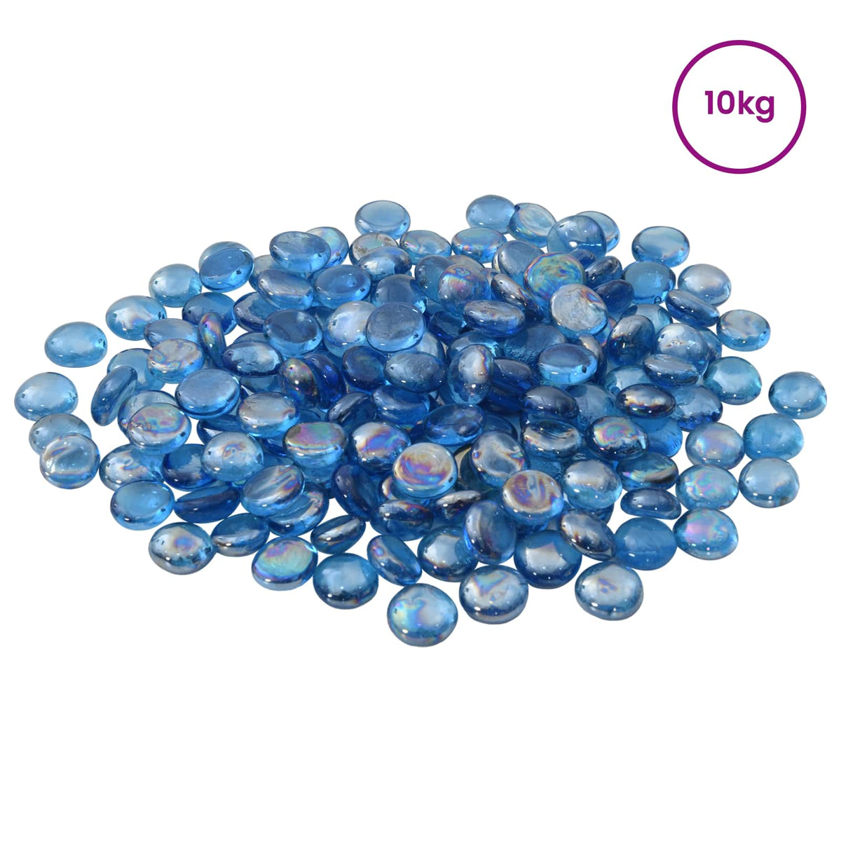 Stakleni nugget 17-19 mm Svijetlo kobalt plava Stakl