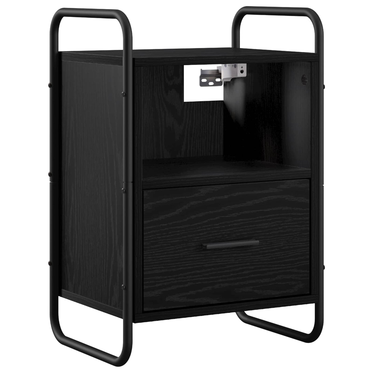 Viseći Noćni Ormar Crni hrast 40 x 30 x 60 cm Konstruirano drvo