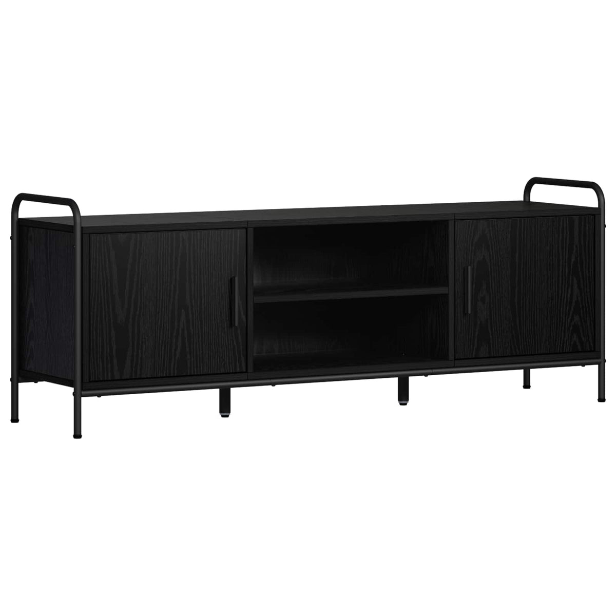 TV ormar 133 x 33 x 50 cm Crni hrast Konstruirano drvo