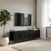 TV ormar 146 x 33 x 50 cm Crni hrast Konstruirano drvo