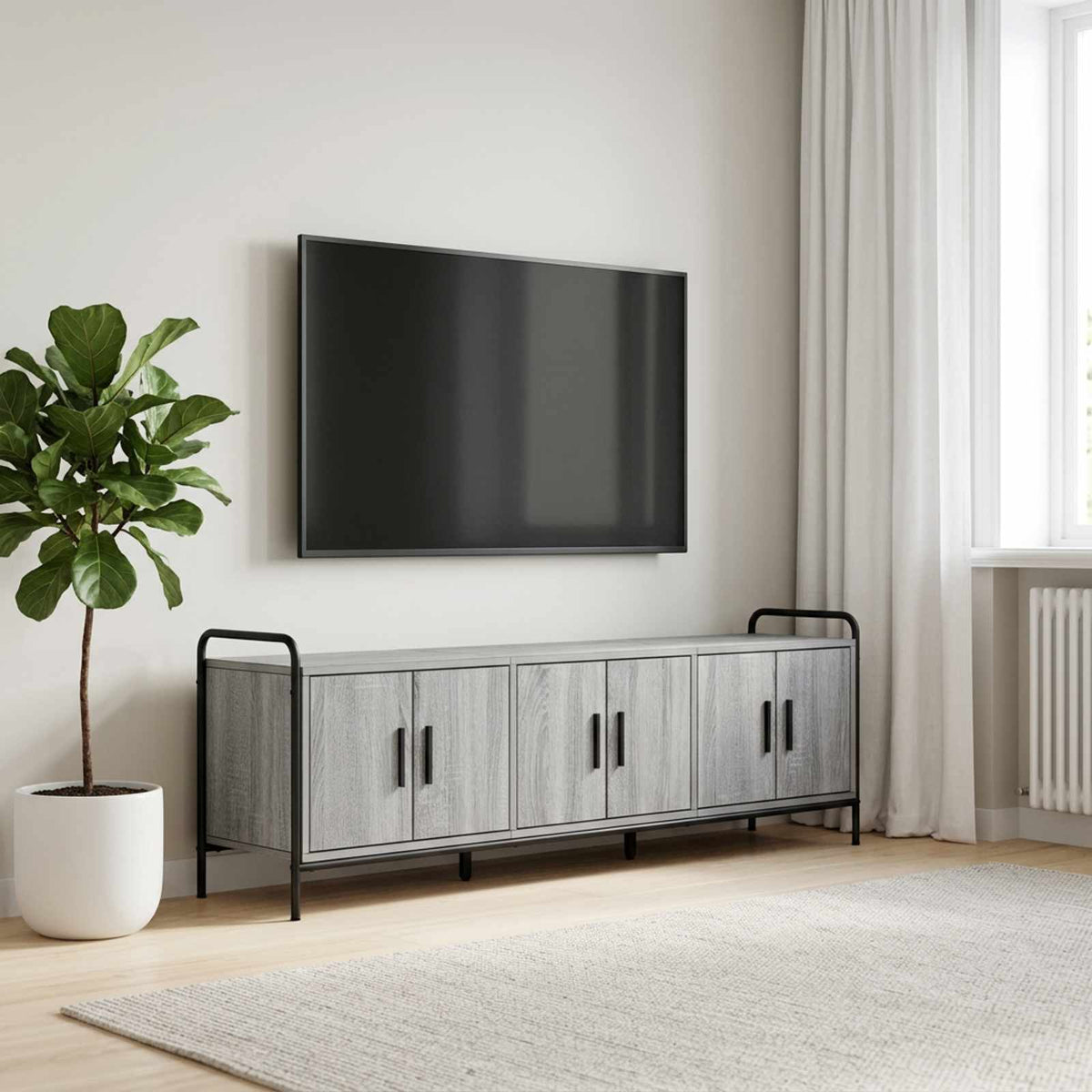 TV ormar 146 x 33 x 50 cm Siva Sonoma Konstruirano drvo