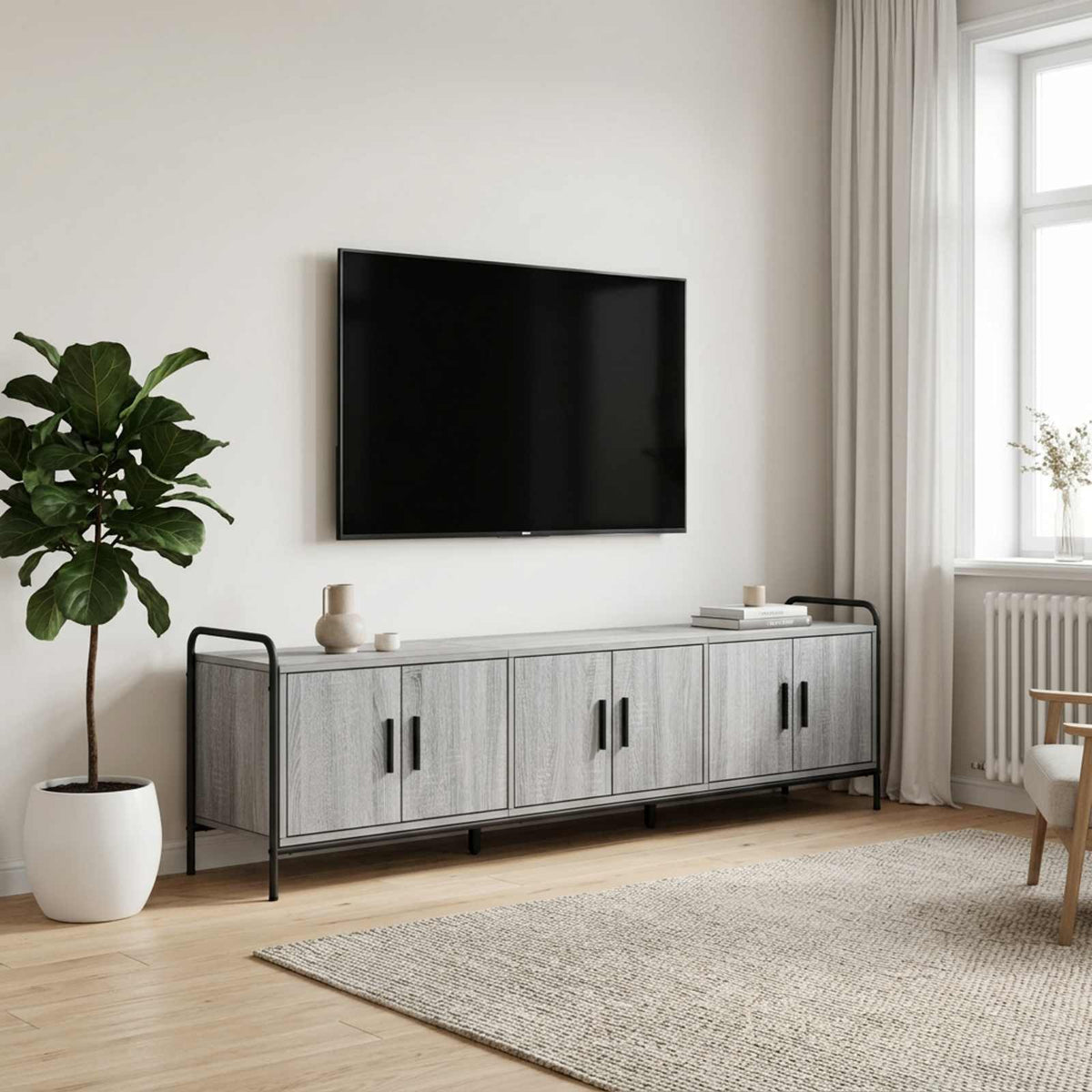 TV ormar 146 x 33 x 50 cm Siva Sonoma Konstruirano drvo