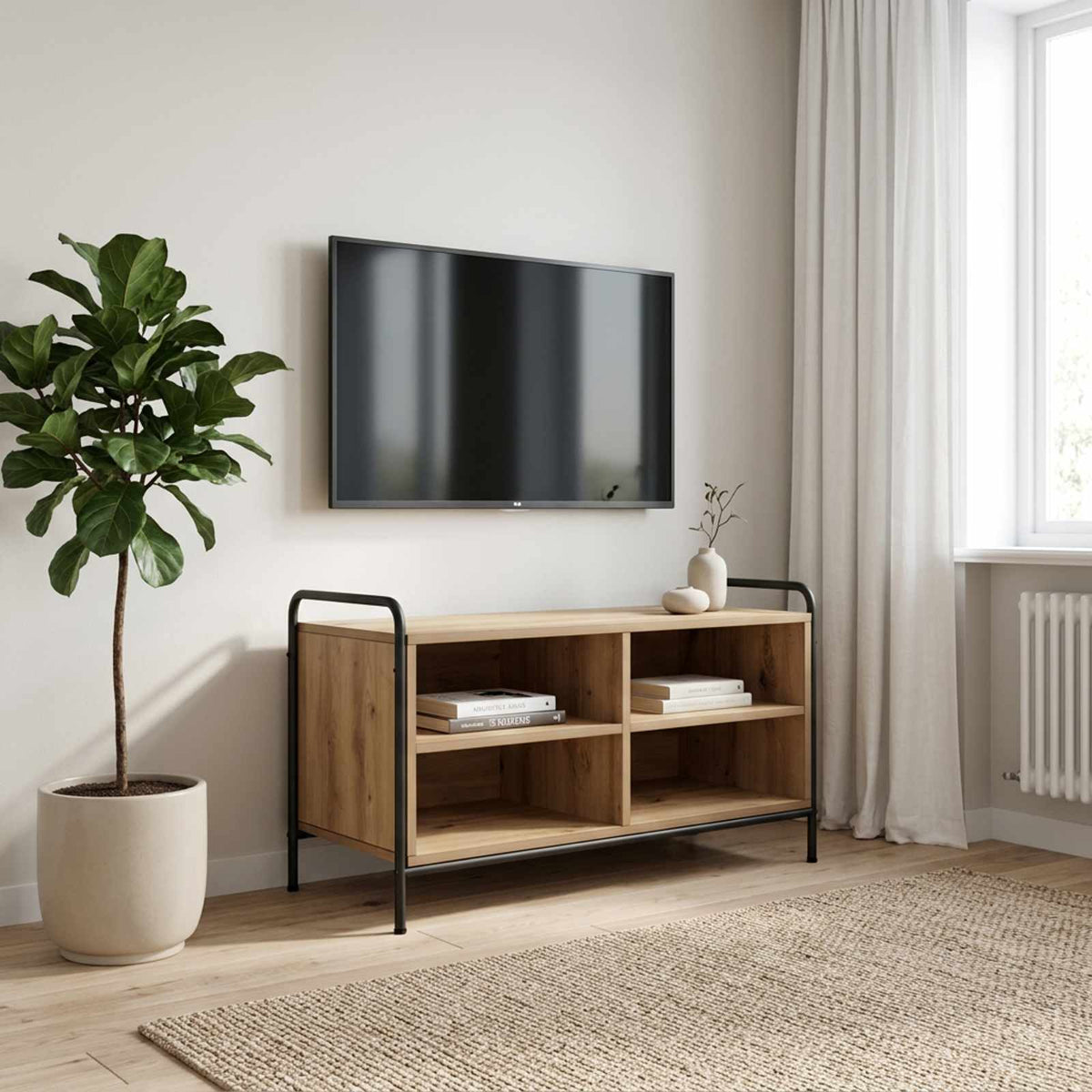 TV ormar 140 x 39,5 x 50 cm Hrast artisan Konstruirano drvo