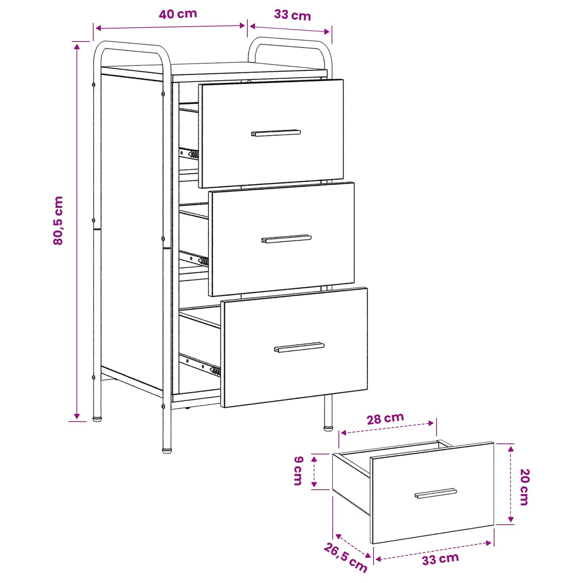 Kreveta Siva Sonoma 97 x 33 x 81 cm Konstruirano drvo