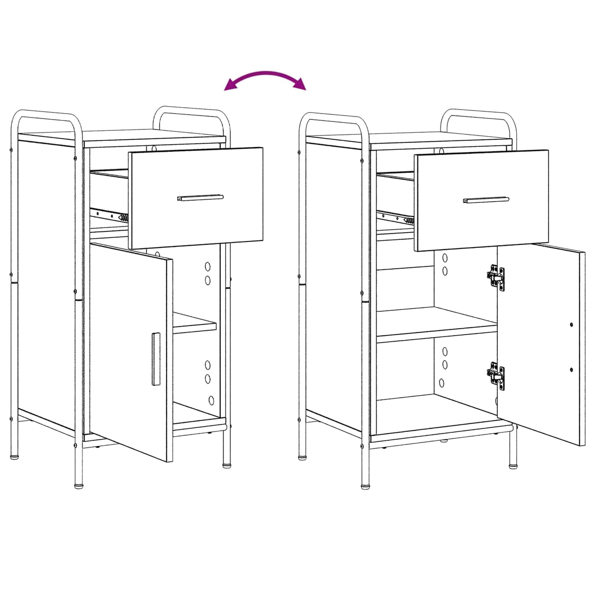 Kreveta Crni hrast 97 x 33 x 81 cm Konstruirano drvo