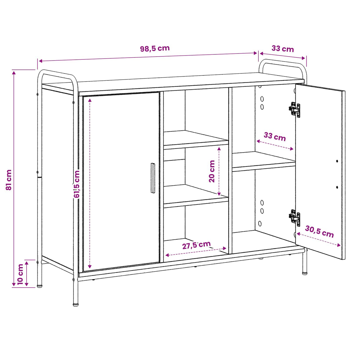 Kreveta Siva Sonoma 97 x 33 x 81 cm Konstruirano drvo