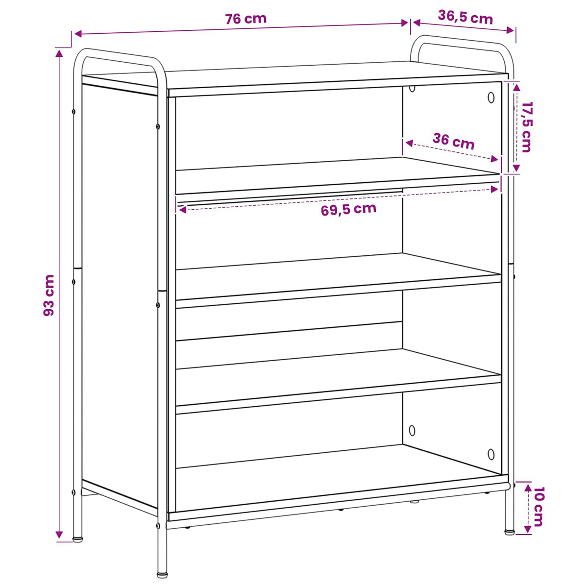 Ormar za cipele 76 x 36,5 x 93 cm Konstruirano drvo Staro drvo