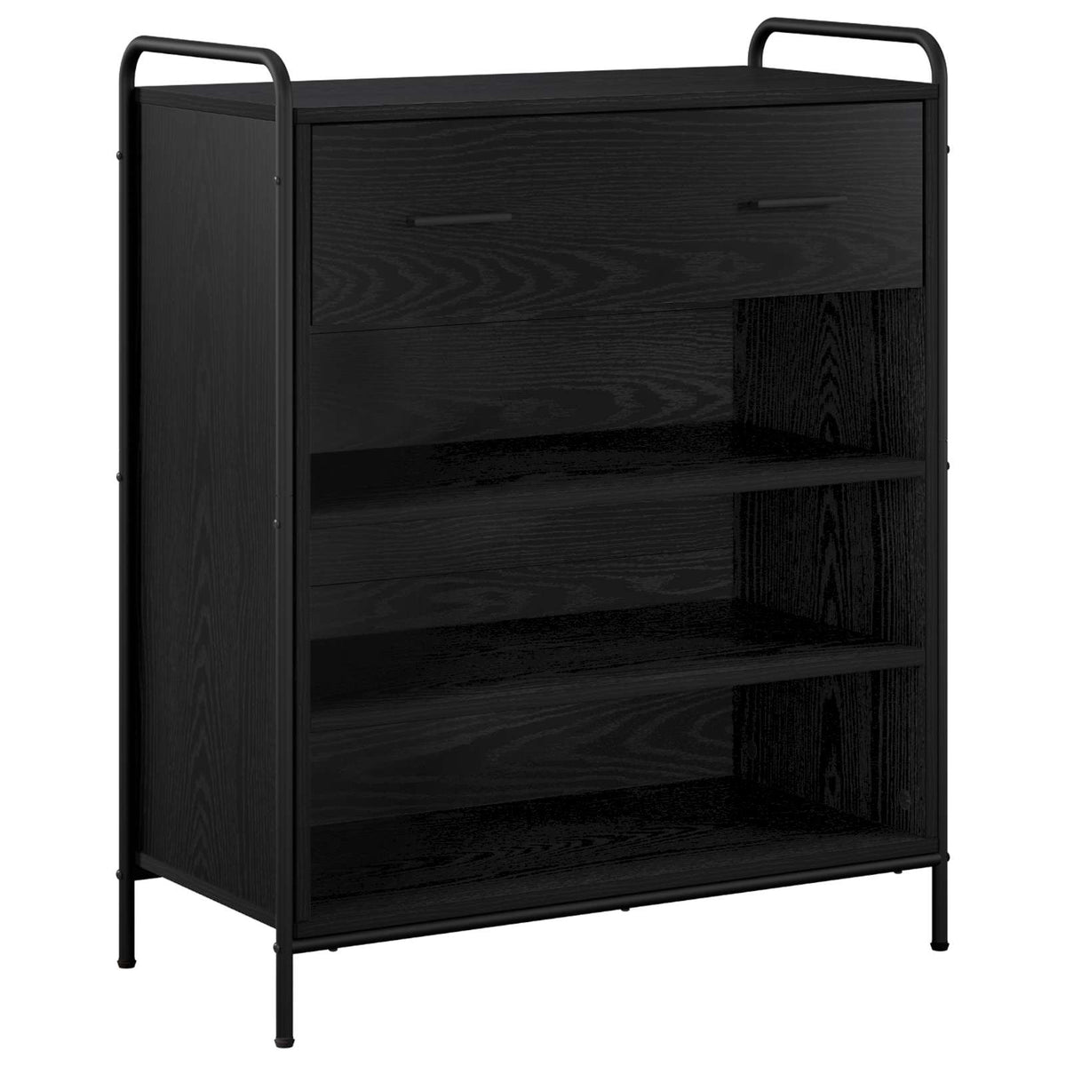 Ormar za cipele 76 x 36,5 x 93 cm Konstruirano drvo Crni hrast