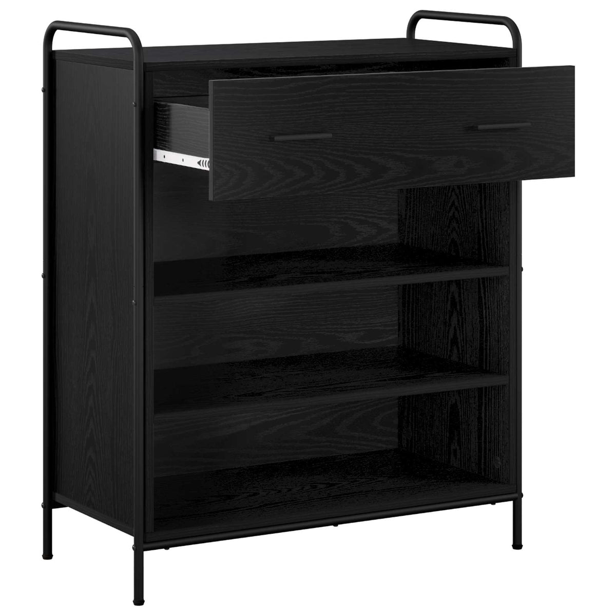 Ormar za cipele 76 x 36,5 x 93 cm Konstruirano drvo Crni hrast