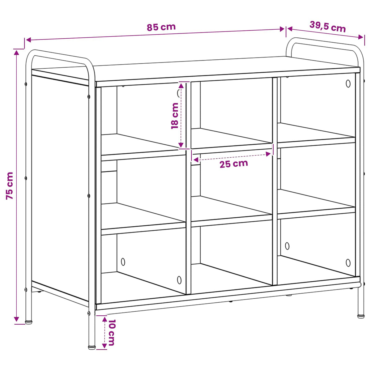 Ormar za cipele 85 x 39,5 x 75 cm Konstruirano drvo