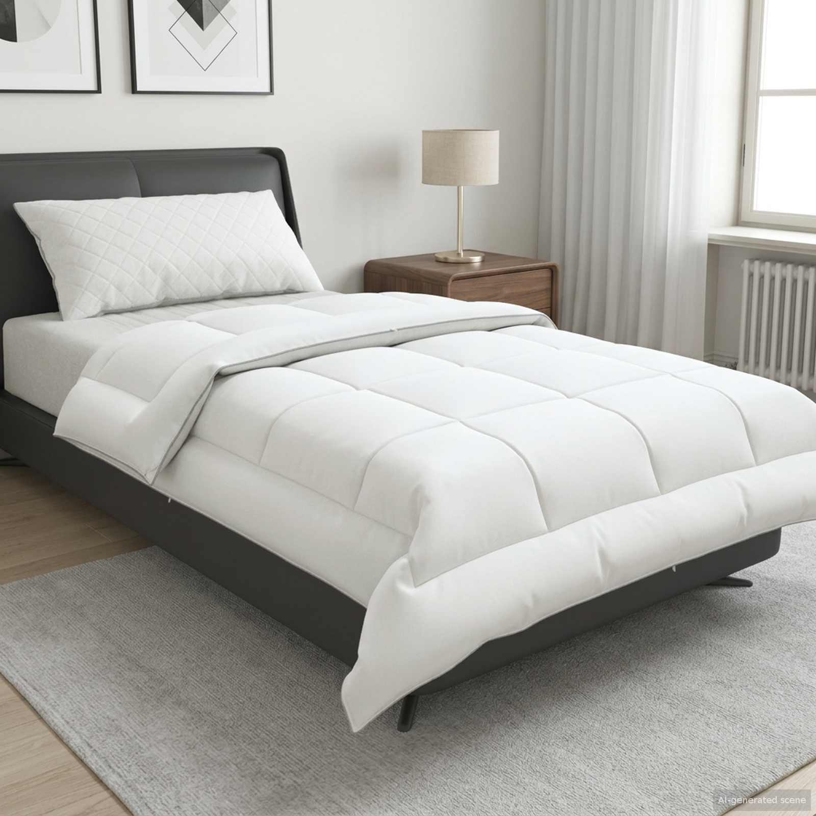 Poplun 135x220 cm Zima 450 GSM Australska vuna Bijela