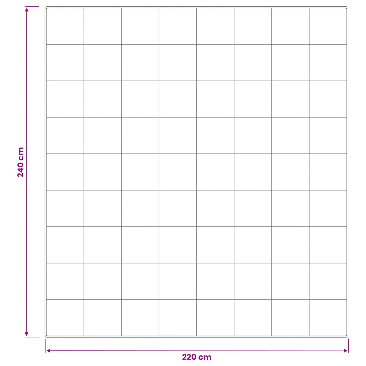 Poplun 220x240 cm Zima 450 GSM Australska vuna Bijela