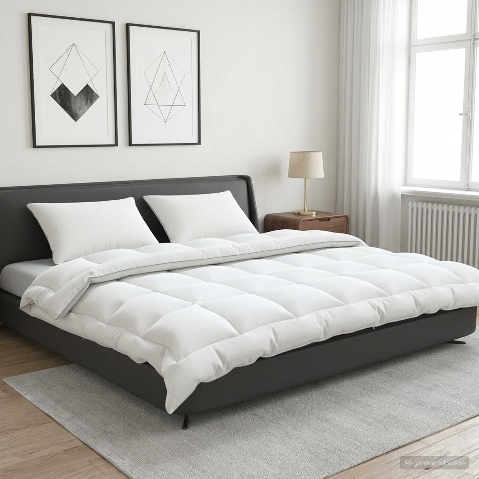 Poplun 220x260 cm Zima 450 GSM Australska vuna Bijela