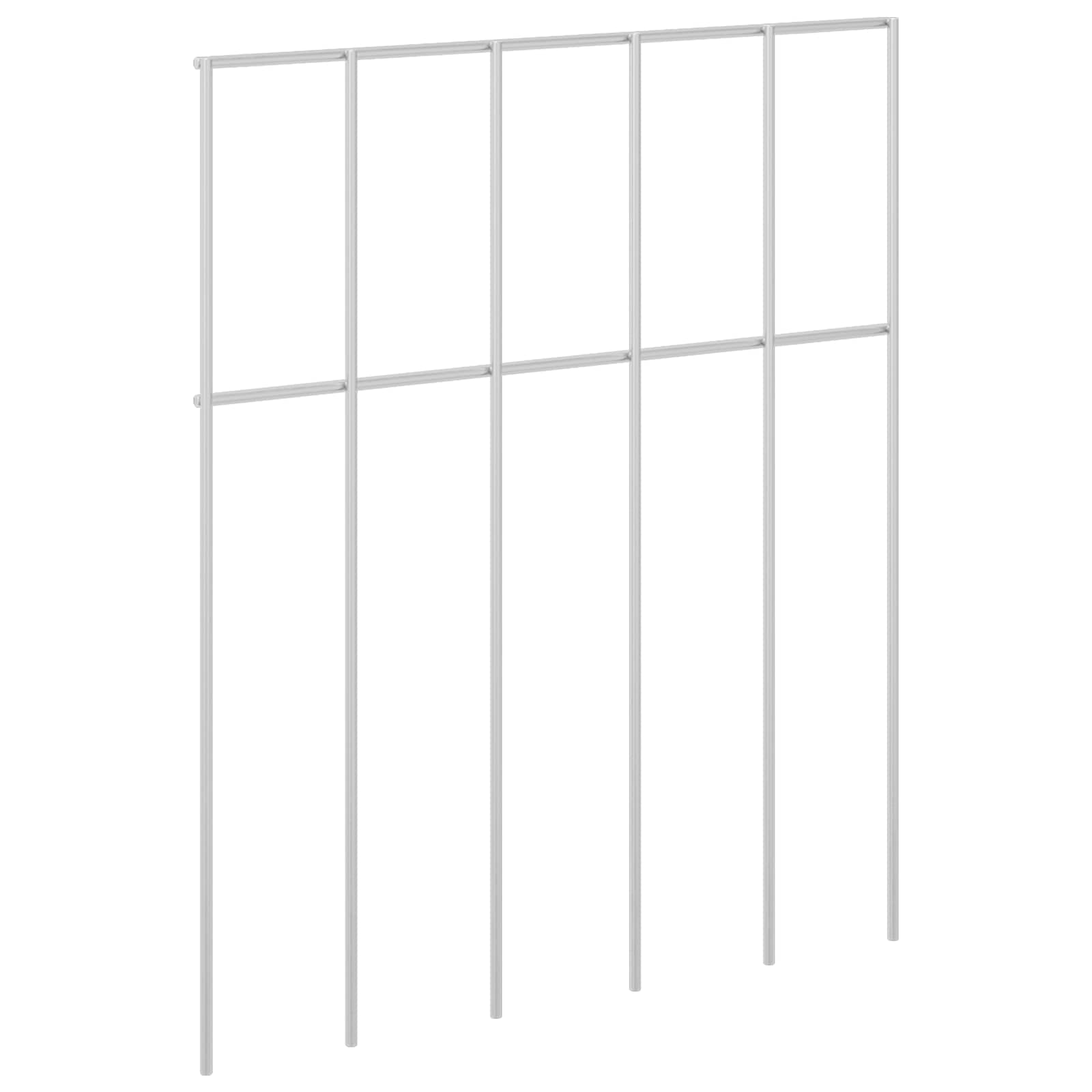 Panel vrtne ograde 24 pcs Pocinčani čelik Srebrna