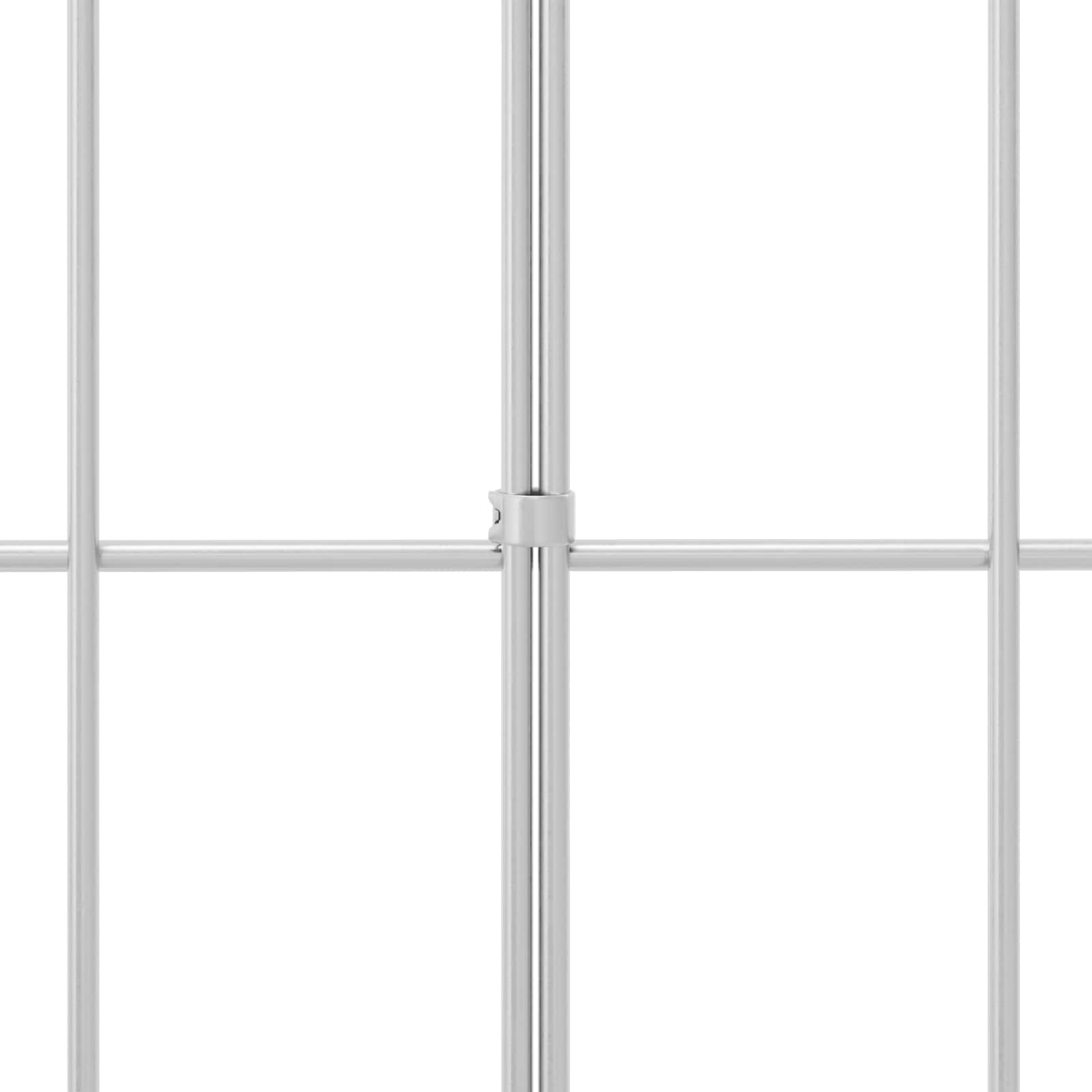 Panel vrtne ograde 48 pcs Pocinčani čelik Srebrna